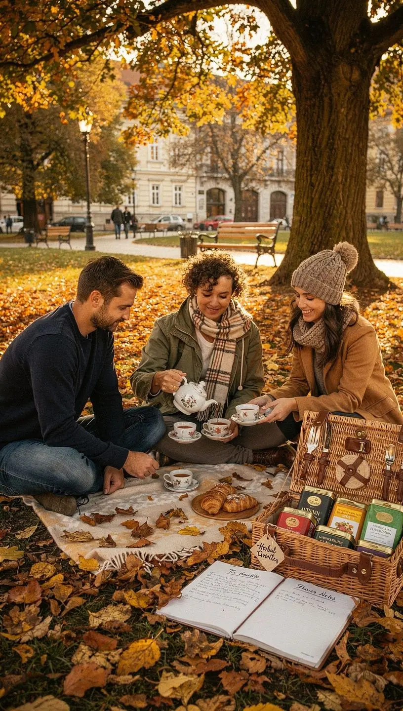 Tavaszi tea választék, friss zöld levelek és virágok között.